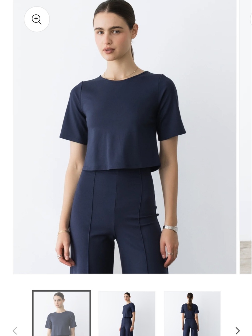 Ripley Rader Women's Navy Ponte Short Sleeve Top Size Medium (3) NWT